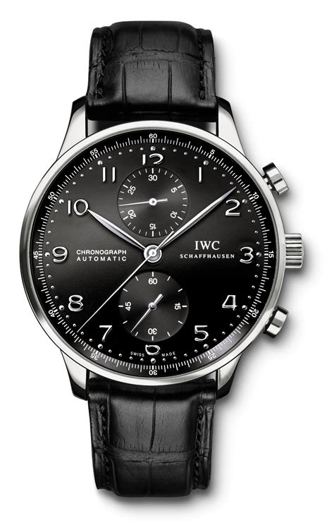 iwc portuguese black dial|iwc portugieser chronograph.